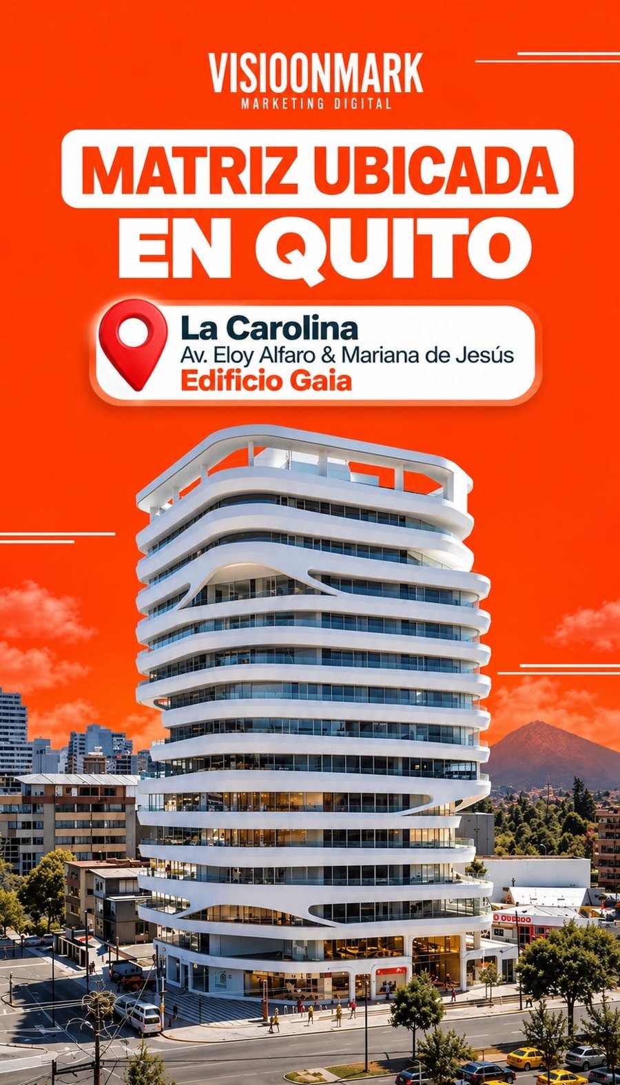 Oficina matriz de Visioonmark en Quito, Edificio Gaia, La Carolina