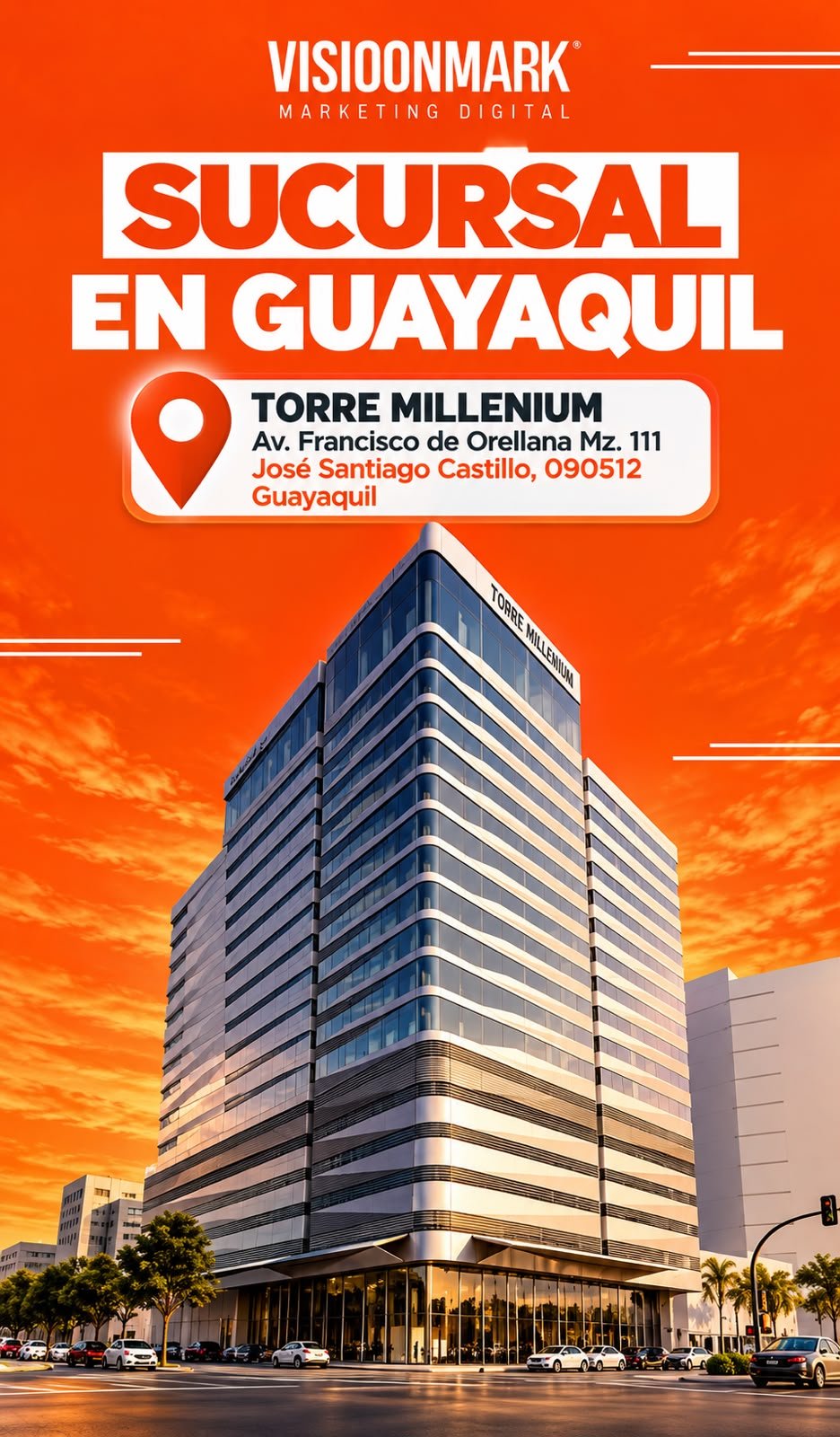 Sucursal de Visioonmark en Guayaquil, Torre Millenium, Av. Francisco de Orellana